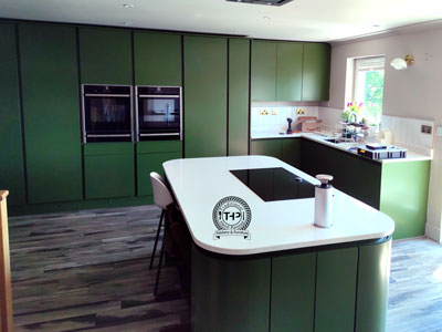 Howdens Hand Painted kitchen cabinets